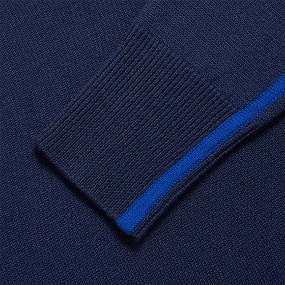 NWT G/Fore | MERINO WOOL CONTRAST STRIPE TURTLENECK SWEATER space - Picture 3 of 13